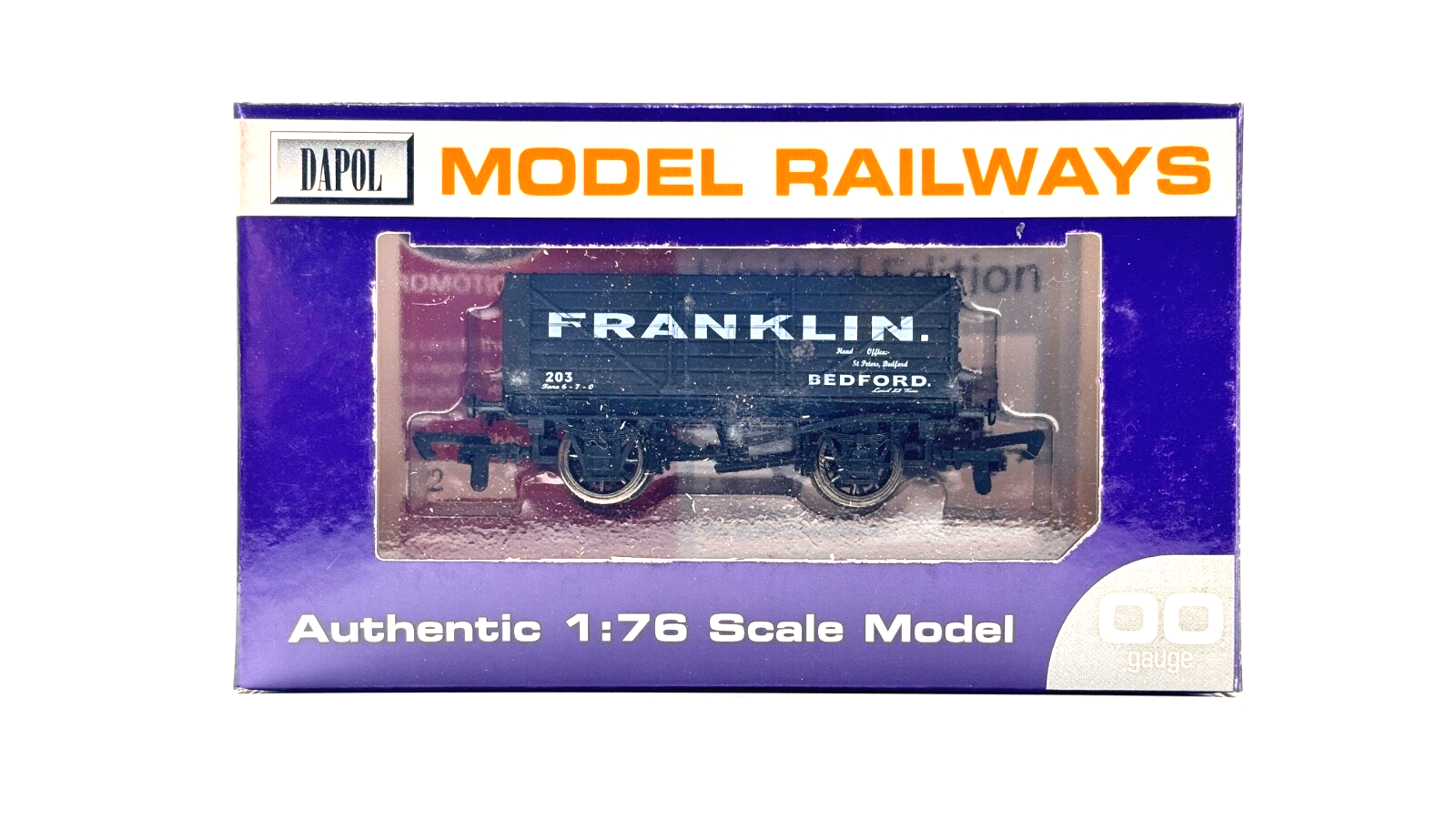 DAPOL 00 GAUGE - FRANKLIN COLLIERY OF BEDFORD WAGON NO.203 (LIMITED EDITION)
