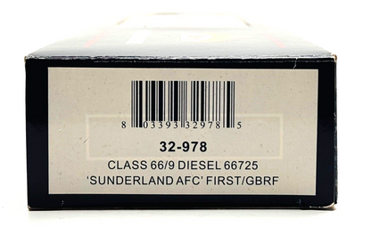 BACHMANN 00 GAUGE - 32-978 - CLASS 66 DIESEL 66725 GBRF FIRST SUNDERLAND AFC