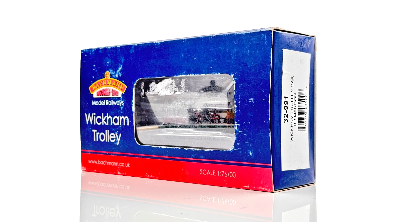 BACHMANN 00 GAUGE - 32-991 - WICKHAM TROLLEY CAR BR MAROON - BOXED