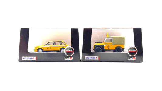 OXFORD DIECAST 1/76 SCALE - 76MST006 76LAN188025 - AA AUSTIN MAESTRO LAND ROVER