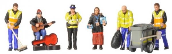 BACHMANN 00 GAUGE SCENECRAFT - 36-411 - MODERN STREET SCENE FIGURES - NEW