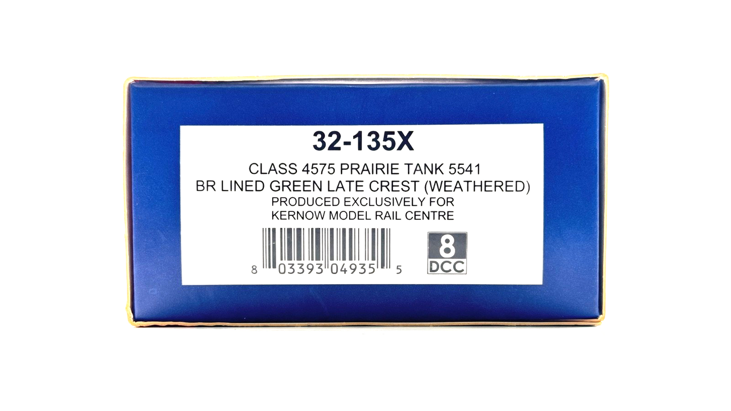 BACHMANN 00 GAUGE - 32-135X - CLASS 4575 PRAIRIE TANK 5541 BR GREEN KERNOW (W)