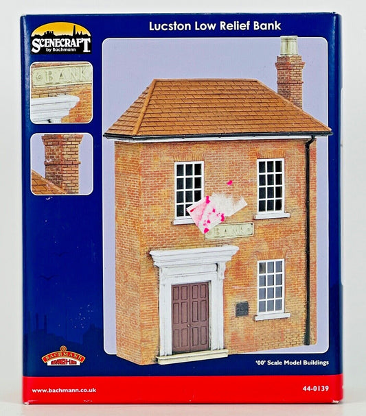 BACHMANN 00 GAUGE SCENECRAFT 44-0139 - LOW RELIEF LUCSTON BANK - NEW BOXED