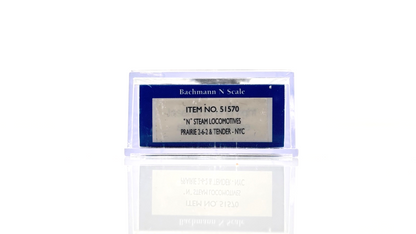 BACHMANN N GAUGE - 51570 - PRAIRIE 2-6-2 & TENDER NEW YORK CENTRAL 1905 - BOXED