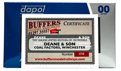 DAPOL 00 GAUGE - DEANE & SON COAL FACTORS WINCHESTER NO.2 (BUFFERS LTD ED)
