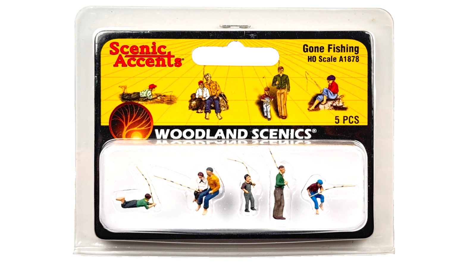 WOODLAND SCENICS HO/00 GAUGE - A1878 - GONE FISHING FIGURES - NEW