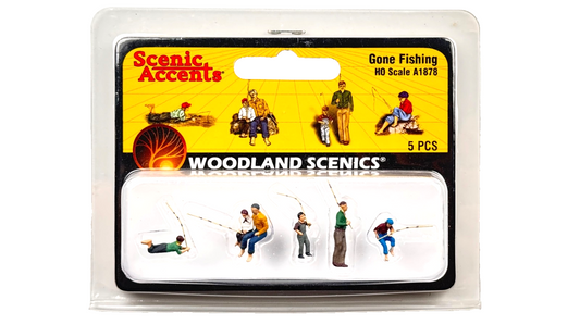 WOODLAND SCENICS HO/00 GAUGE - A1878 - GONE FISHING FIGURES - NEW