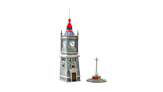 HORNBY 00 GAUGE SKALEDALE - R8575/R8756 - JUBILEE CLOCK TOWER & WAR MEMORIAL UB