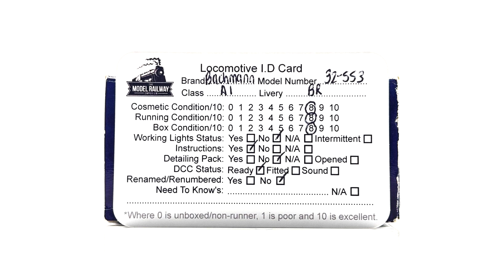 BACHMANN 00 GAUGE - 32-553 - CLASS A1 60161 NORTH BRITISH BR BLUE EARLY EMBLEM