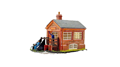 HORNBY SKALEDALE 00 GAUGE - R8632 - LOW LEVEL SIGNAL BOX DIORAMA - UNBOXED