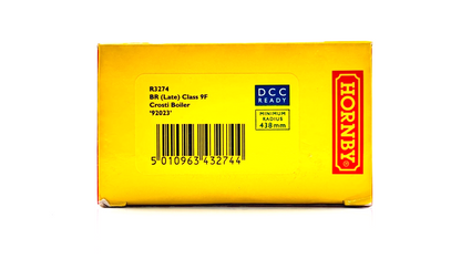 HORNBY 00 GAUGE - R3274 - BR BLACK CLASS 9F CROSTI BOILER LOCOMOTIVE 92025 BOXED