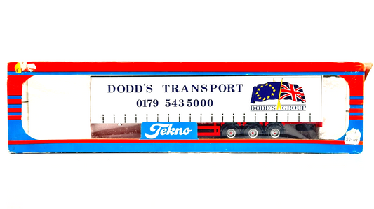 TEKNO 1/50 SCALE - DODD'S TRANSPORT DODD'S GROUP CURTAINSIDE TRAILER ONLY BOXED