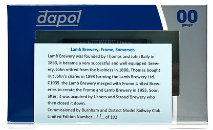 DAPOL 00 GAUGE - LAMB BREWERY FROME SOMERSET NO.2 (BURNHAM LIMITED ED)