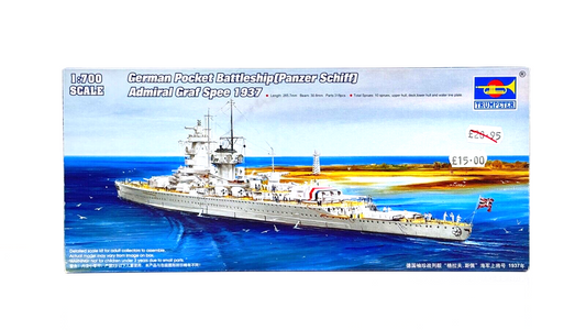 TRUMPETER 1/700 - 05773 - GERMAN POCKET BATTLESHIP MODEL KIT - COMPLETE/UNUSED