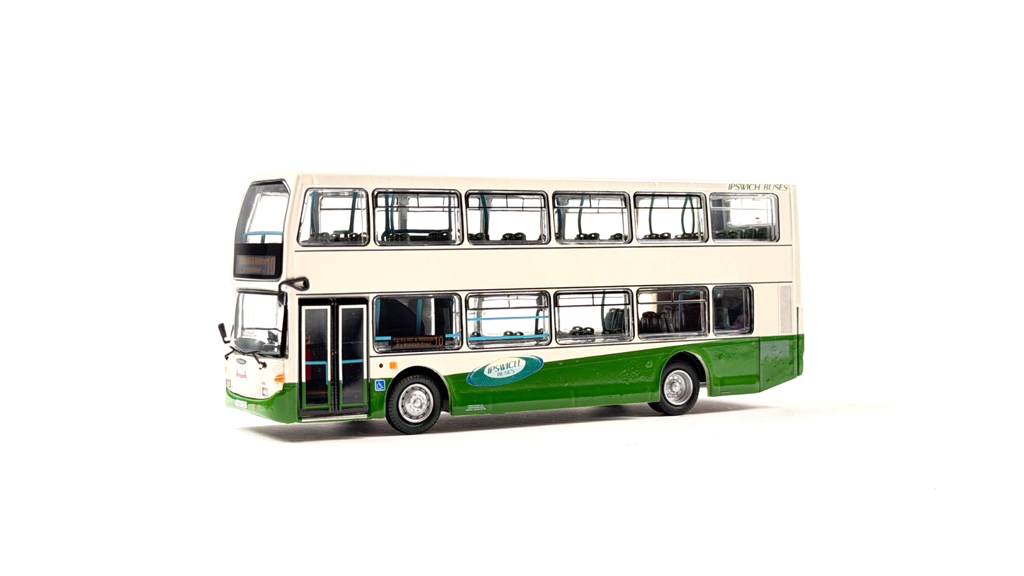 BRITBUS ES-05 - 1/76 SCALE - SCANIA OMNIDEKKA IPSWICH BUSES LTD - (DAMAGED)