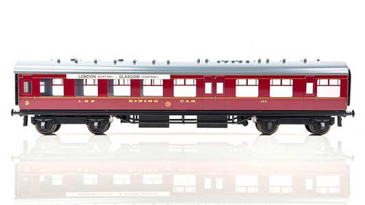 ACE TRAINS O GAUGE - C18-D - LMS MAROON DINING CAR COACH 125 - BOXED