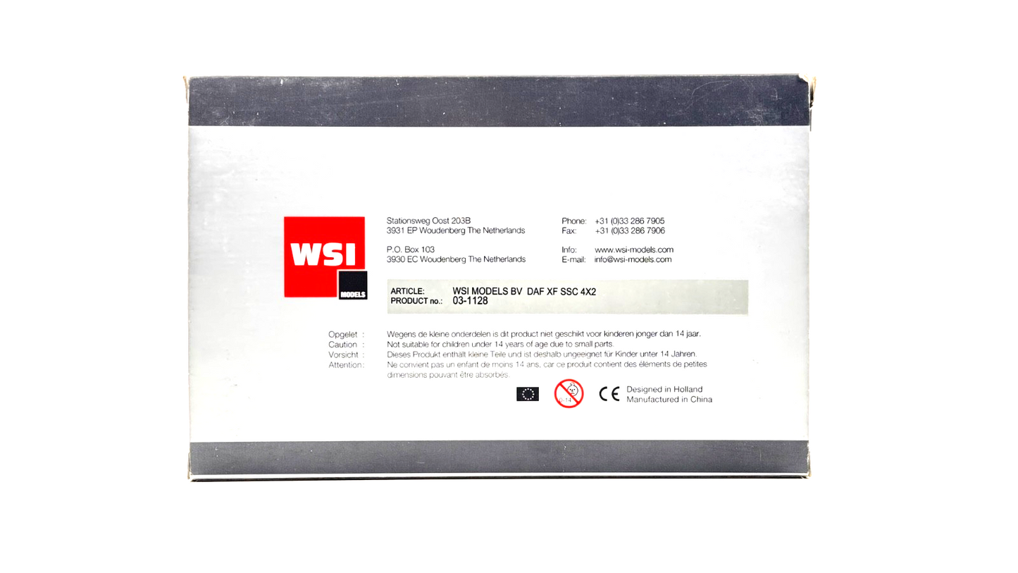 WSI 1/50 SCALE - 03-1128 - DAF XF SSC 4X2 DIXON CODE 3 TRACTOR UNIT - BOXED