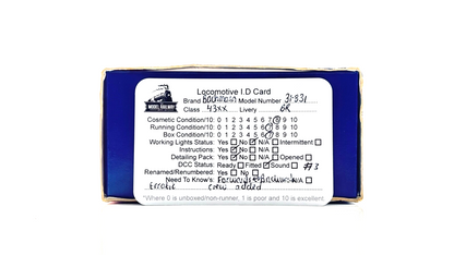 BACHMANN 00 GAUGE - 31-831 - CLASS 43XX 6379 BR GREEN EARLY EMBLEM - NOT PERFECT