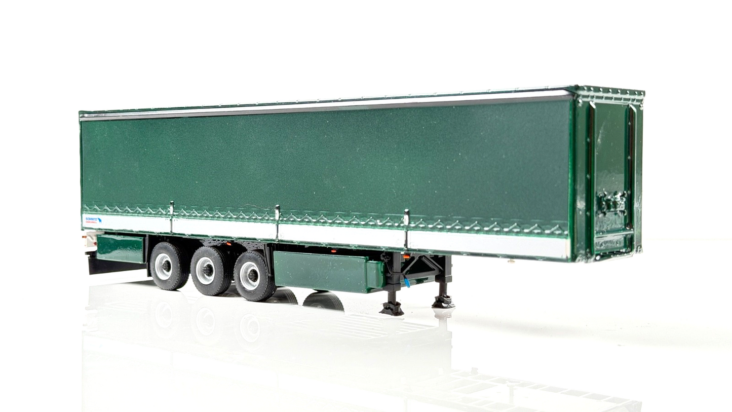 WSI 1/50 SCALE - 03-1073 - CURTAIN SIDE TRAILER 3 AXLE REFINISHED GREEN - NQP!!