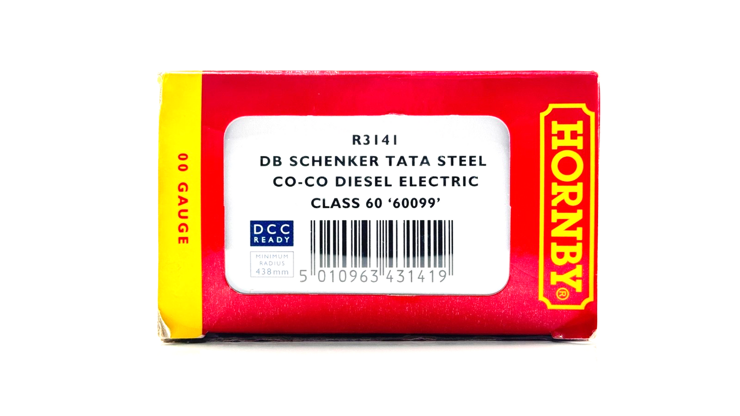 HORNBY 00 GAUGE - R3141 - CLASS 60 DIESEL 60099 DB SCHENKER TATA STEEL BOXED