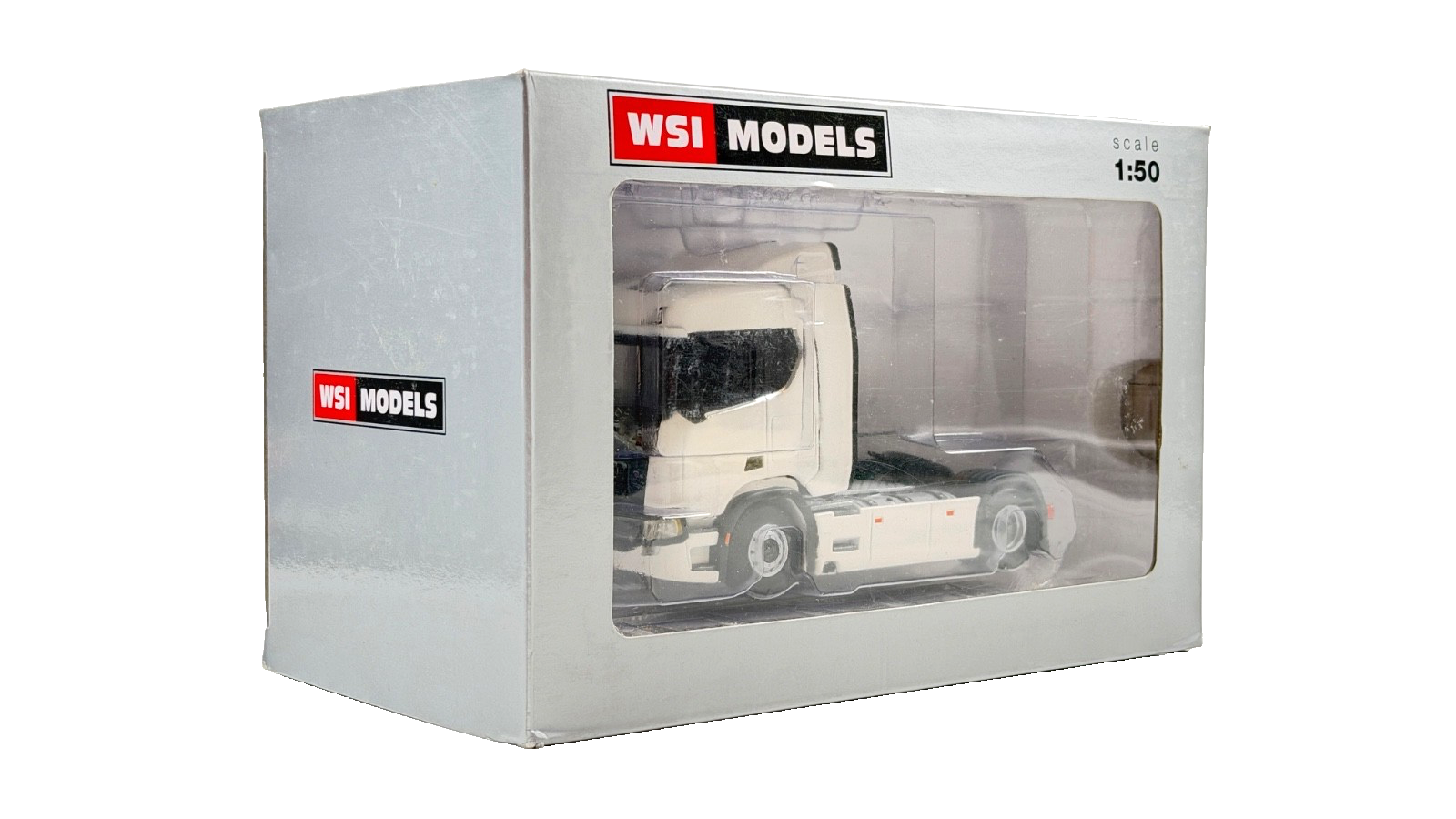 WSI 1/50 SCALE - 03-2004 - SCANIA R CR20N 4X2 PLAIN WHITE TRACTOR CAB BOXED