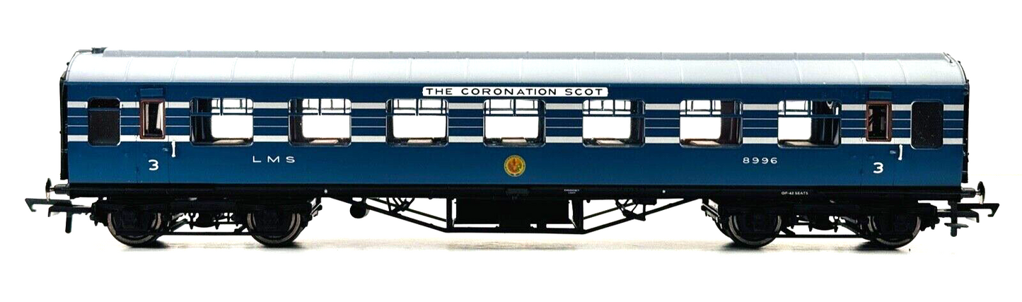 HORNBY 00 GAUGE - R4965B - BLUE CORONATION SCOT COACH '8996' - UNBOXED