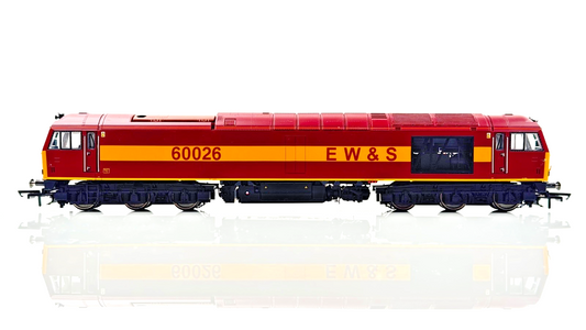 HORNBY 00 GAUGE - R2488 - CLASS 60 DIESEL 60026 EWS EW&S GOLD MAROON - BOXED