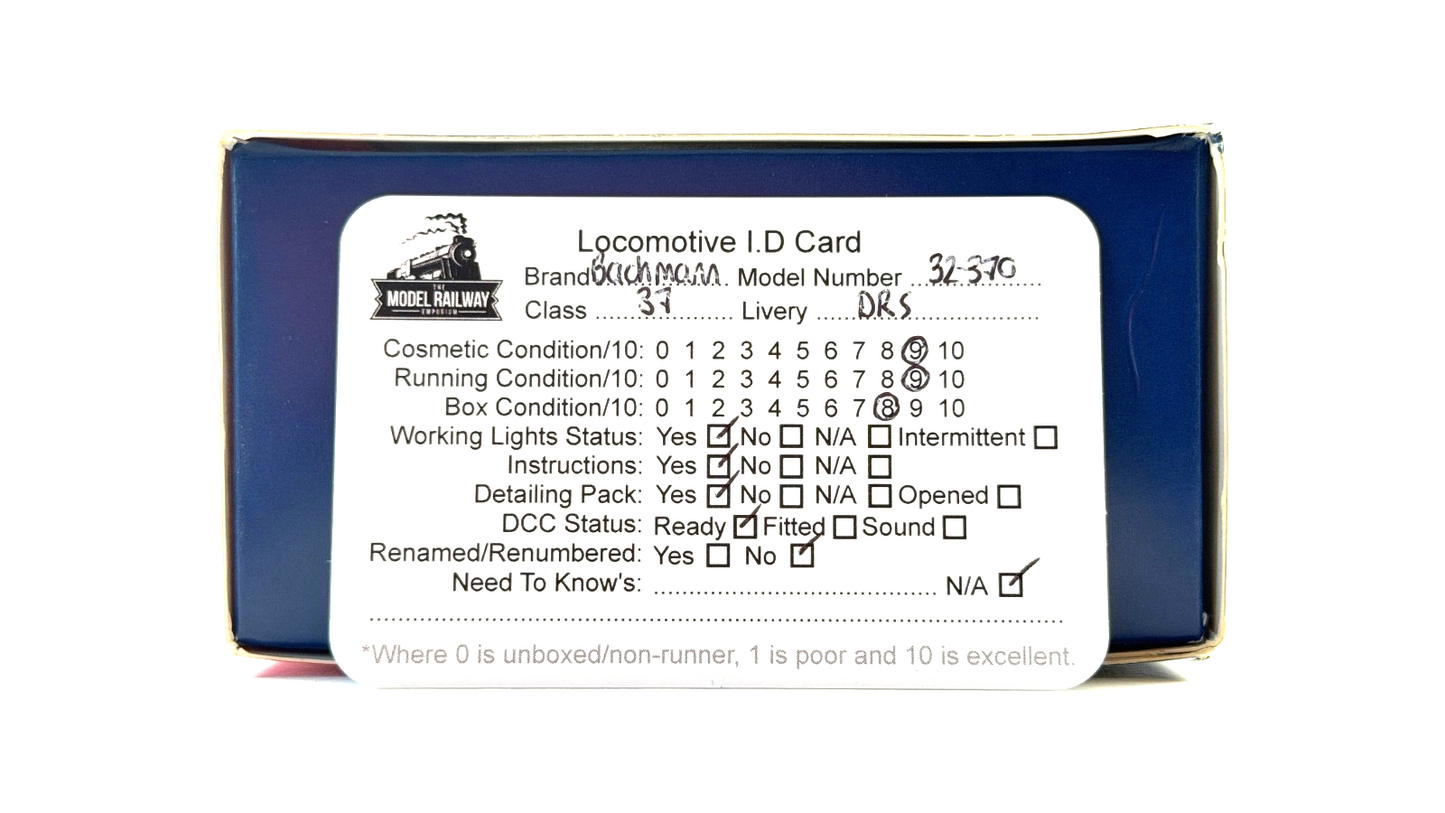 BACHMANN 00 GAUGE - 32-370 - CLASS 37/4 37405 DIRECT RAIL SERVICES DRS COMPASS