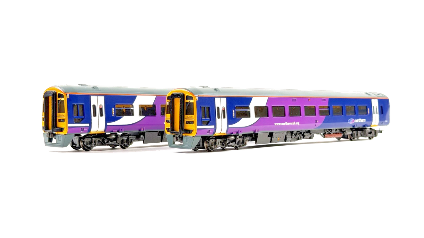 BACHMANN 00 GAUGE - 31-514 - CLASS 158 DMU 2 CAR NORTHERN RAIL - BOXED