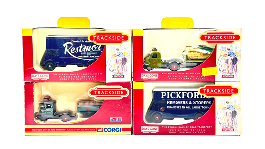 TRACKSIDE 1/76 SCALE - 4 X ASSORTED VEHICLES RESTMOR PICKFORDS - BOXED
