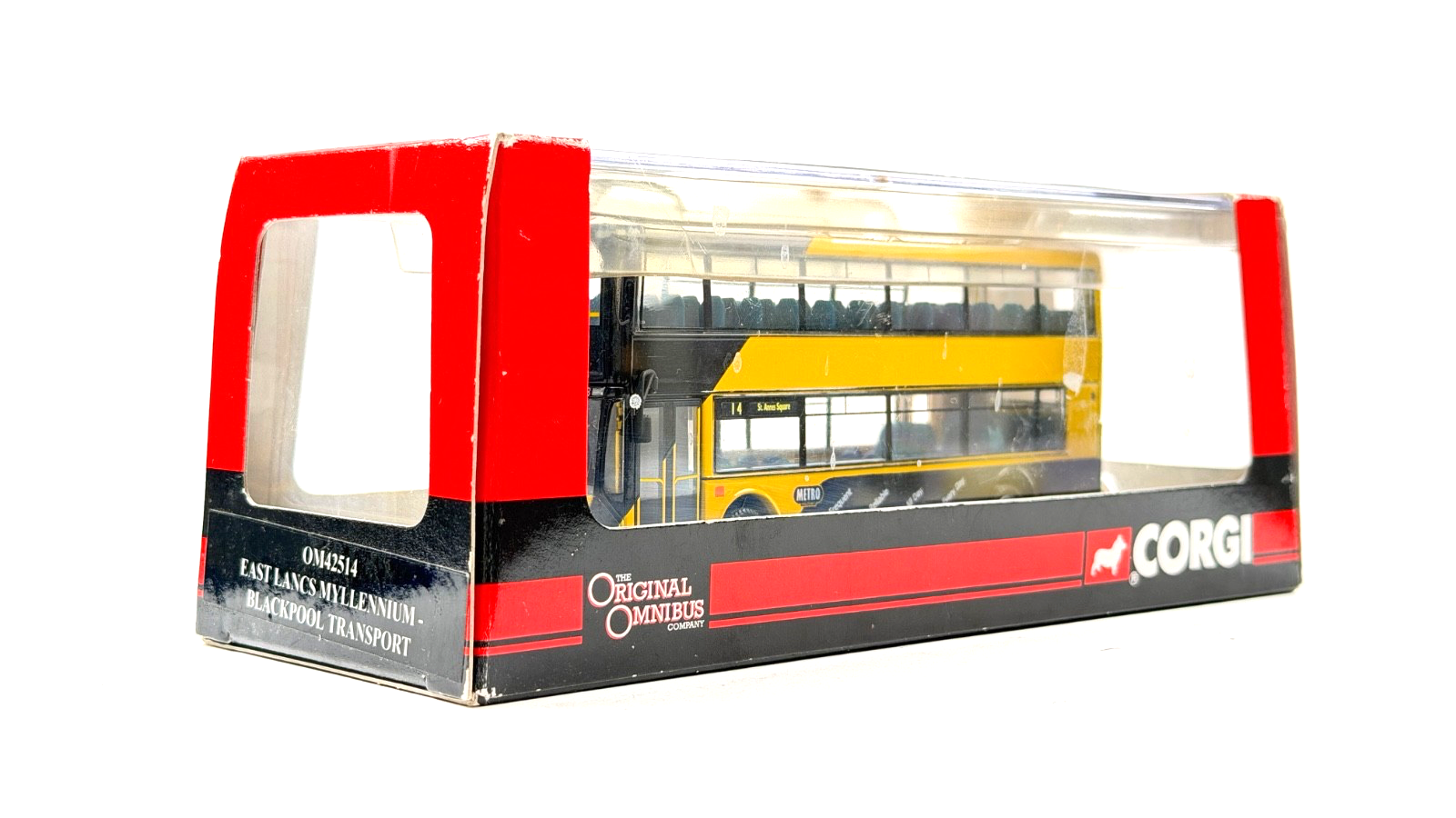 CORGI OOC 1/76 SCALE - OM42514 - EAST LANCS MYLLENIUM BLACKPOOL TRANSPORT BOXED