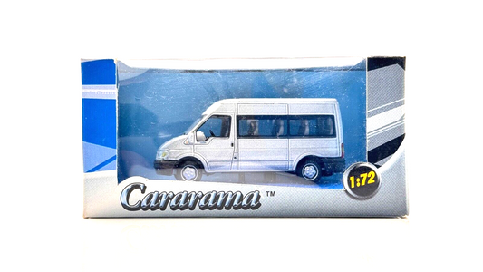CARARAMA 1/72 SCALE - FORD TRANSIT MINIBUS SILVER - BOXED