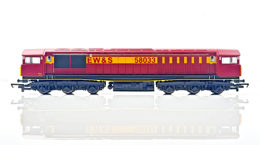 HORNBY 00 GAUGE - R2346 - CLASS 58 DIESEL LOCOMOTIVE EWS MAROON GOLD 58033 BOXED