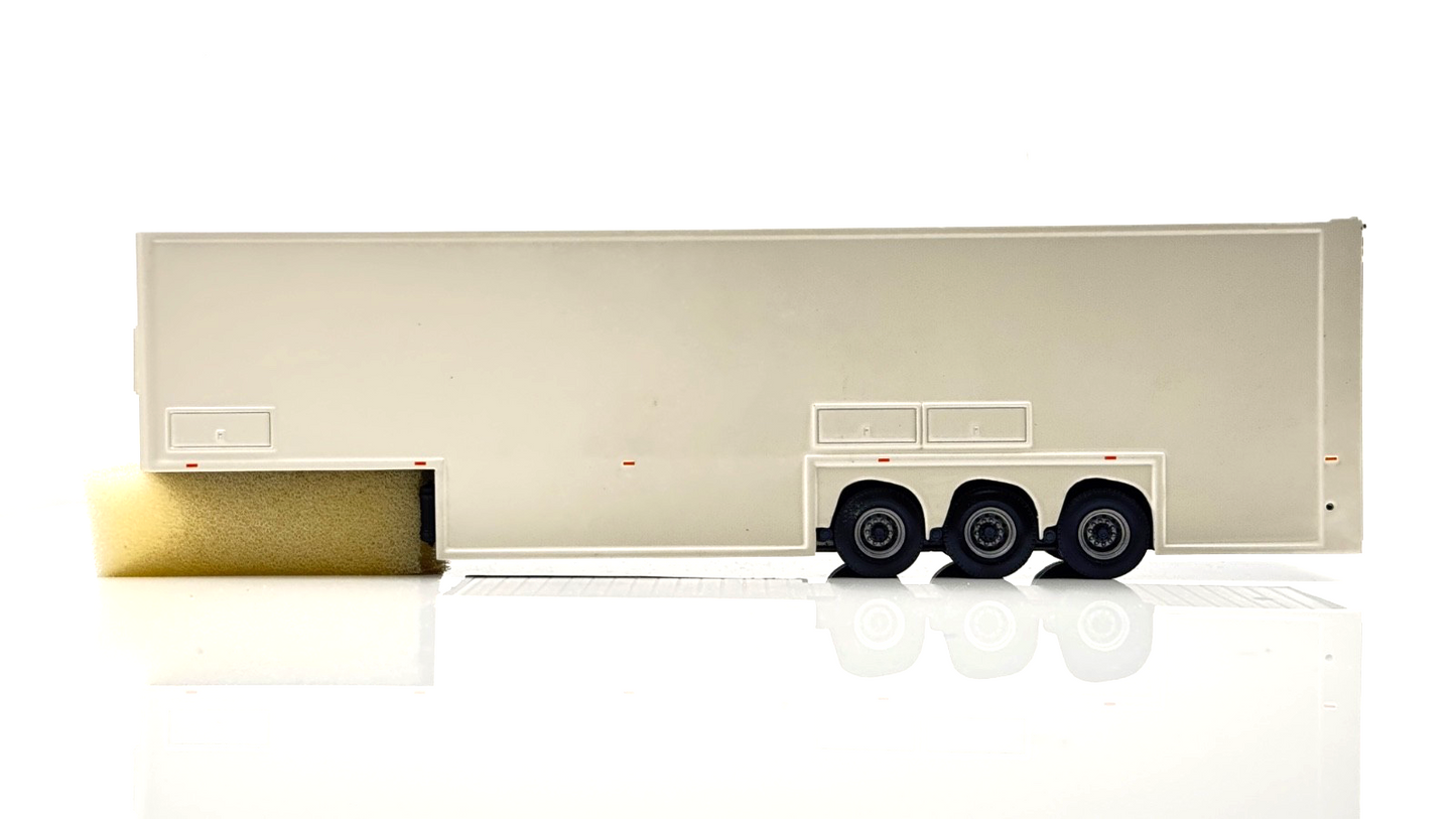 TEKNO 1/50 SCALE - 62401 - DOUBLE DECK PLAIN WHITE TRAILER BOXED