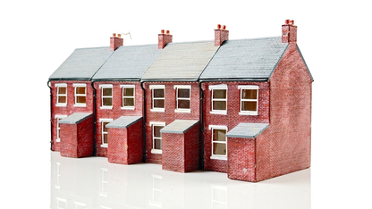 HORNBY SKALEDALE 00 GAUGE - R8622 - RIGHT HAND TERRACED HOUSE ROW OF 4 - UNBOXED
