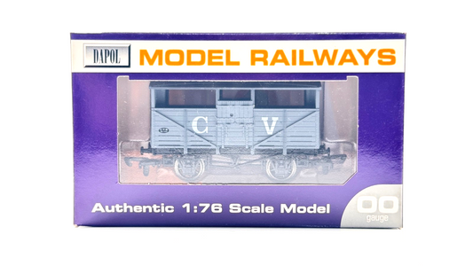 DAPOL 00 GAUGE - COLNE VALLEY RAILWAY CVR GREY CATTLE WAGON (LIMITED EDITION)