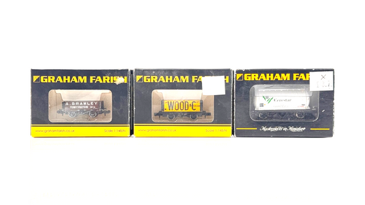GRAHAM FARISH N GAUGE - 377-050B/377-025B - PLANK WAGON & CERESTAR BULK POWDER