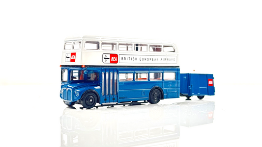EFE 1/76 SCALE - 36201 - ROUTEMASTER BRITISH EUROPEAN AIRWAYS BEA & TRAILER UB