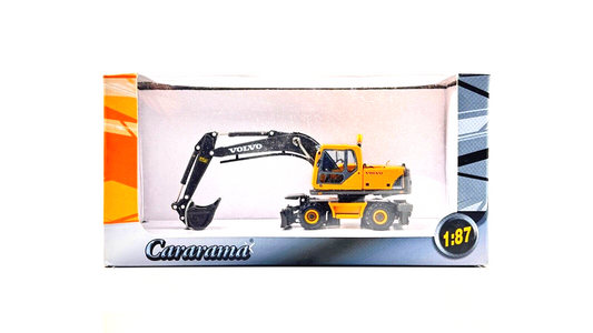 CARARAMA 1/87 SCALE - VOLVO EW180B WHEELED EXCAVATOR - BOXED