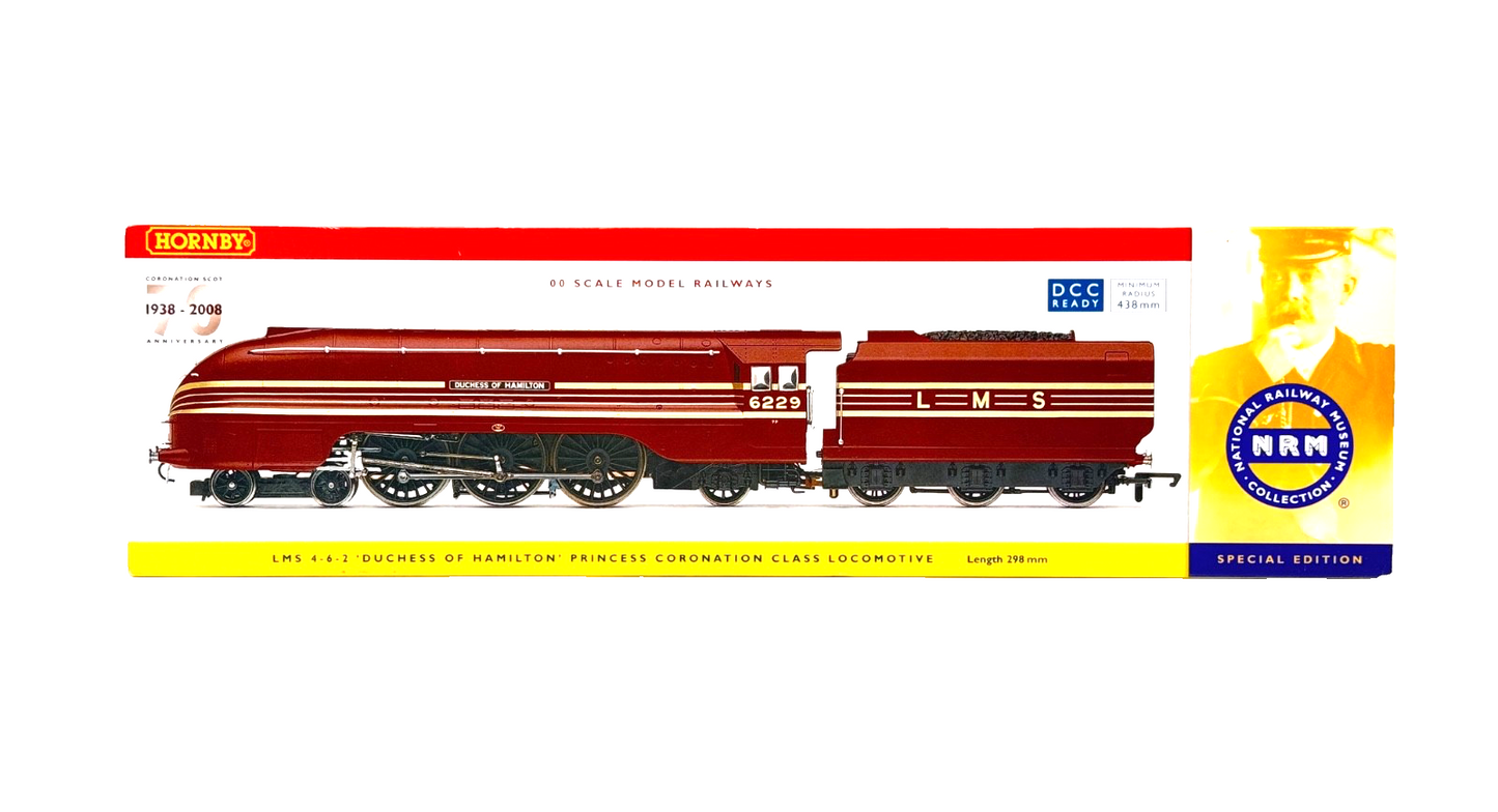 HORNBY 00 GAUGE - R2689 - LMS MAROON 4-6-2 CORONATION 'DUCHESS OF HAMILTON' 6229