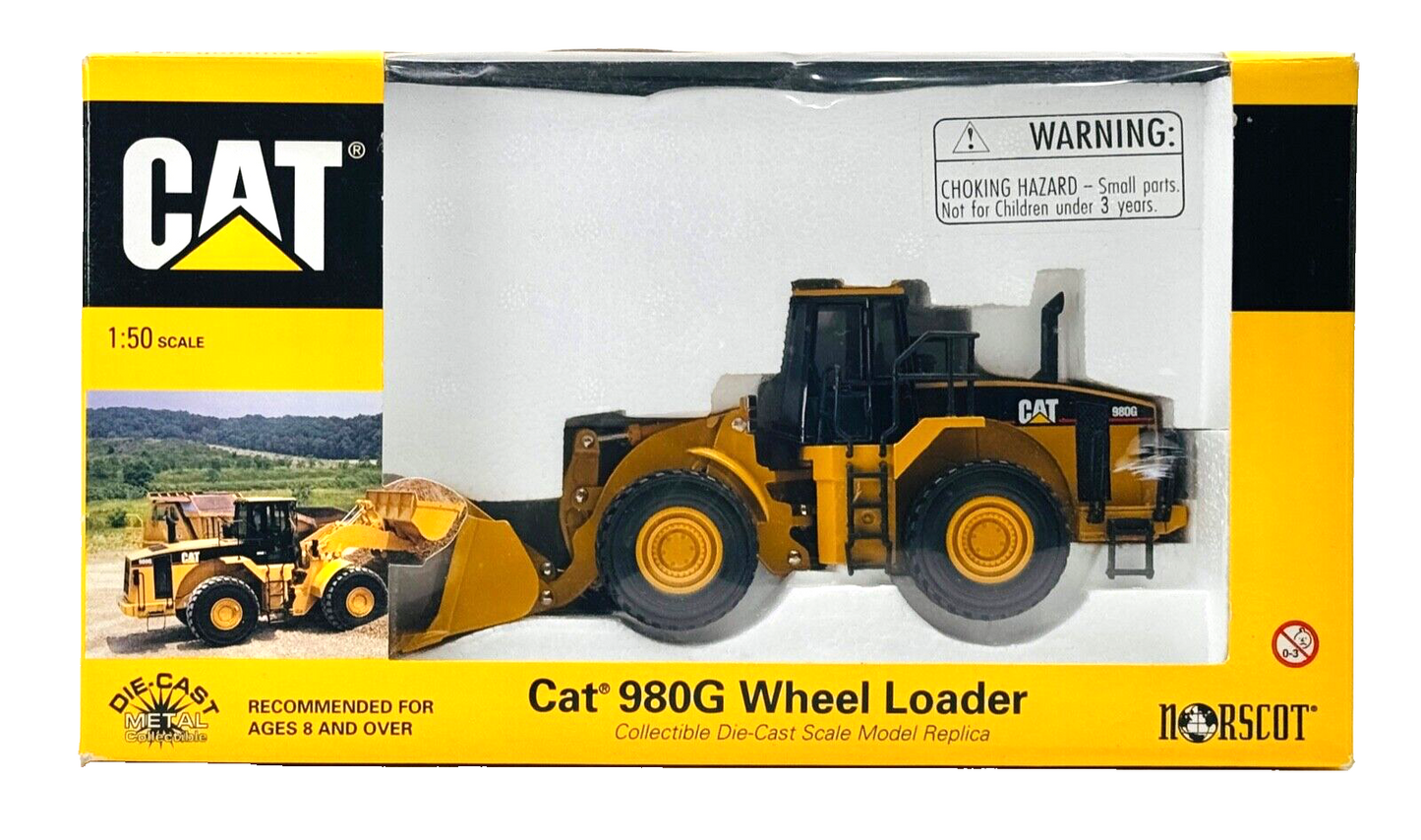NORSCOT 1/50 SCALE - 55027 - CAT 980G YELLOW WHEEL LOADER