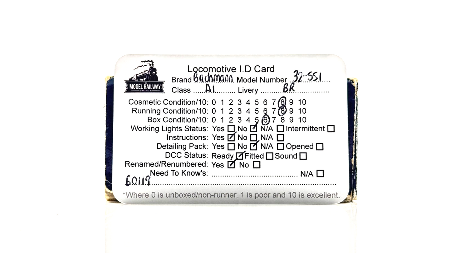 BACHMANN 00 GAUGE - 32-551 - CLASS A1 60119 PATRICK STIRLING BR GREEN RENAMED
