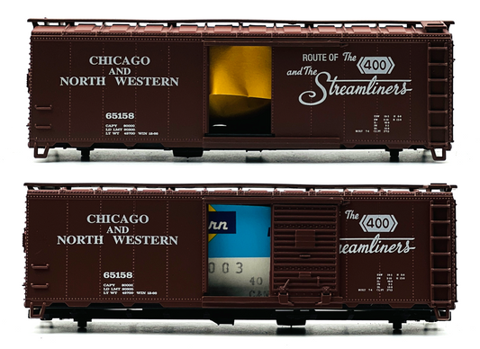 ATHEARN/EQUIVALENT HO SCALE - CHICAGO & NORTH WEST X 2 (KITS TO BUILD) UNBOXED
