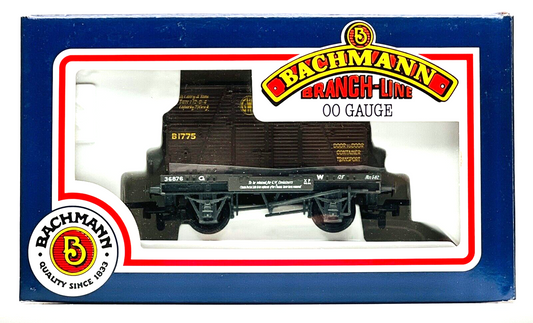 BACHMANN 00 GAUGE - 33-329 - CONFLAT WITH B CONTAINER 'GWR' GREAT WESTERN BOXED