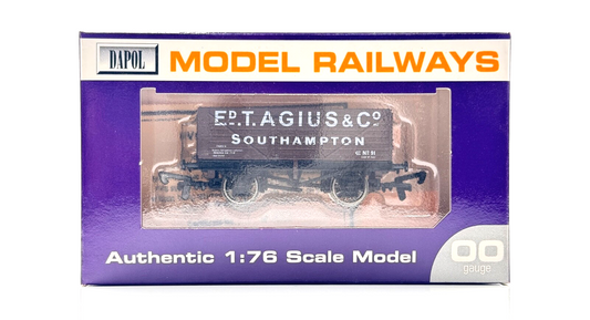 DAPOL 00 GAUGE - ED. T. AGIUS & CO SOUTHAMPTON PLANK WAGON 91 (LIMITED EDITION)