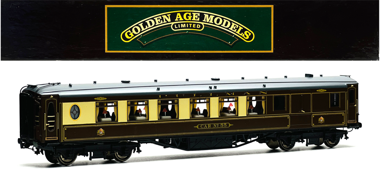 GOLDEN AGE MODELS 00 GAUGE - 2-F 2ND CLASS 'CAR NO.55' BRASS PULLMAN COACH