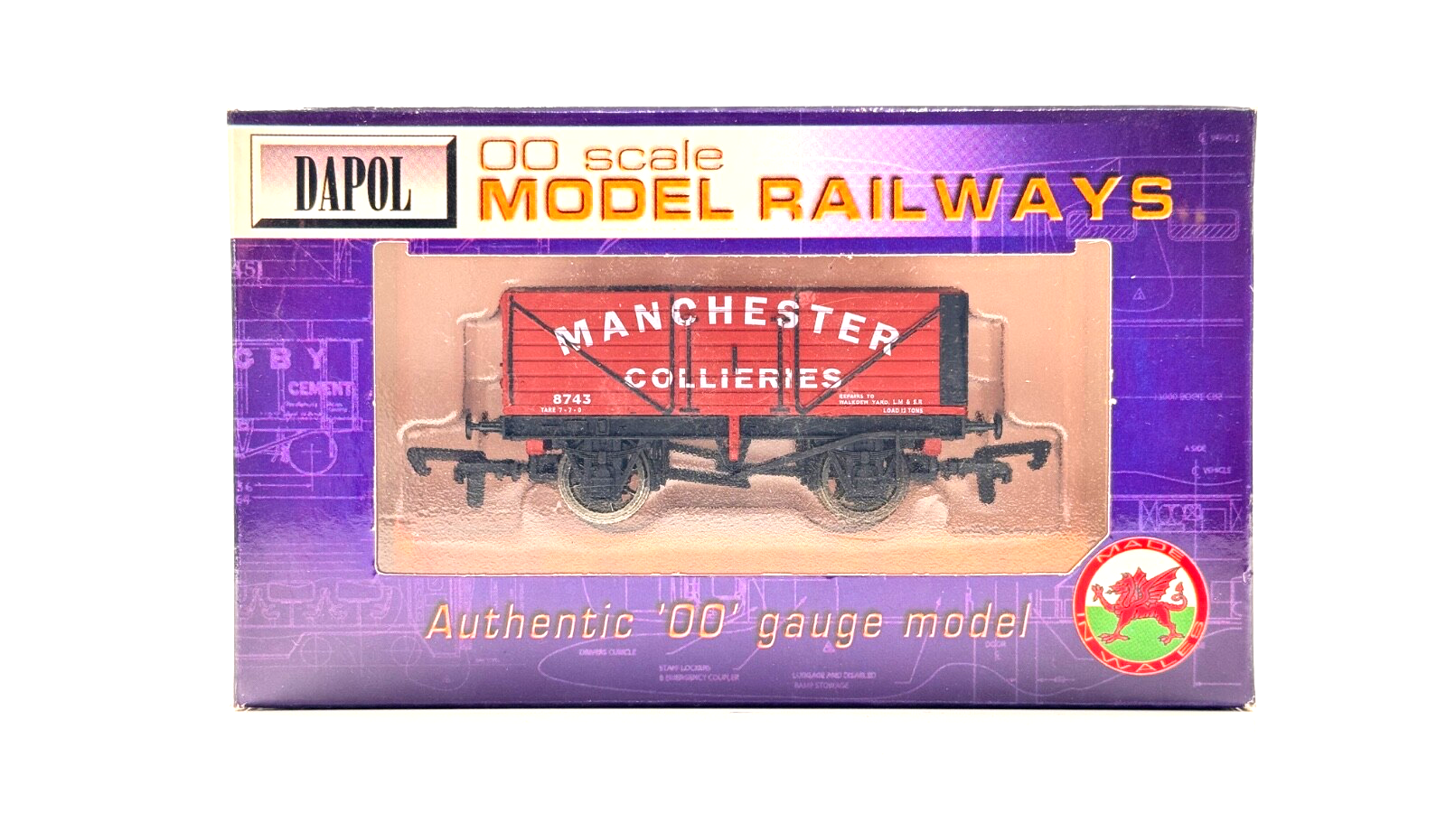 DAPOL 00 GAUGE - MANCHESTER COLLIERIES WALKDEW YARD WAGON 8743 (LIMITED EDITION)