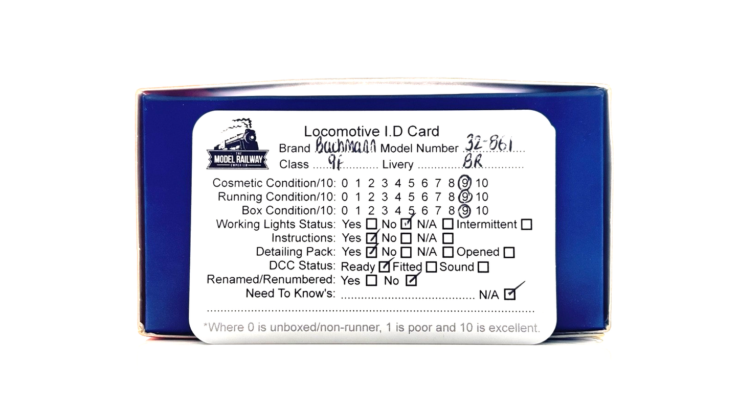 BACHMANN 00 GAUGE - 32-861 - BR STANDARD 9F CLASS 92134 BR BLACK LATE CREST