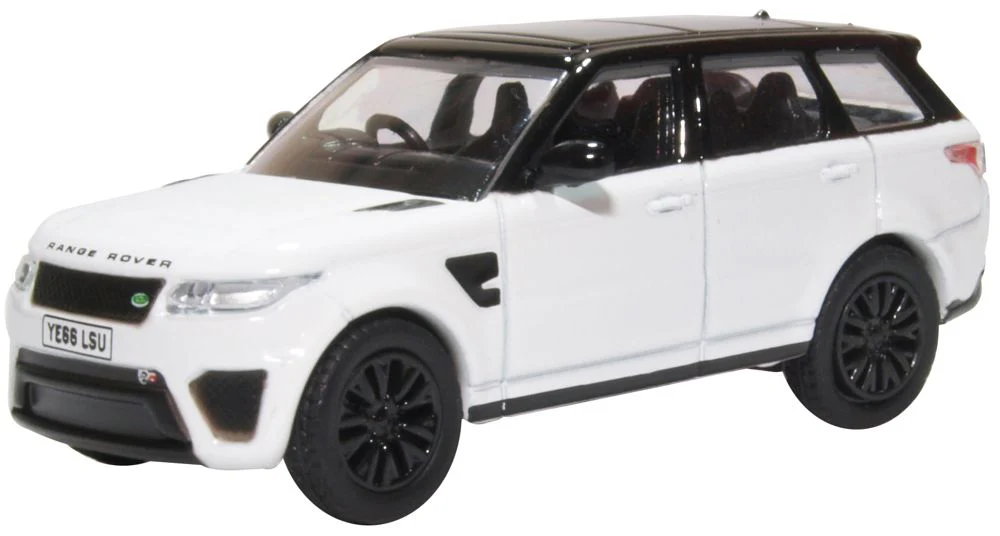 OXFORD DIECAST 1/76 SCALE - 76RRS004 - RANGE ROVER SPORT SVR FUJI WHITE NEW