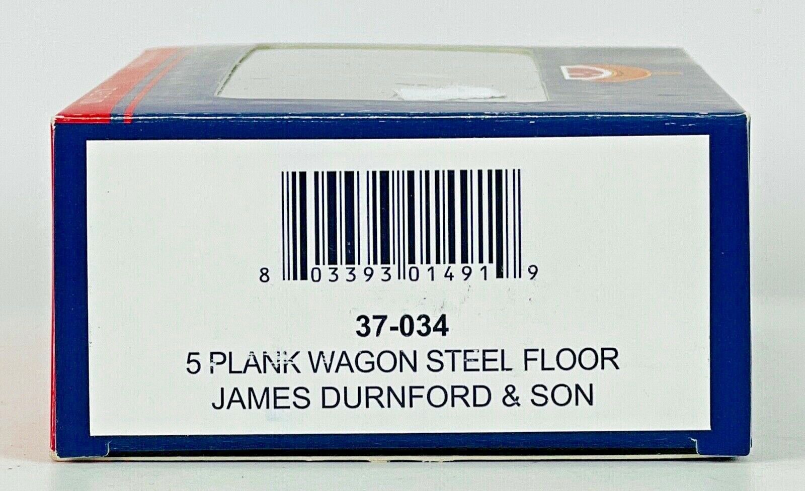 BACHMANN 00 GAUGE - 37-034 - 5 PLANK WAGON STEEL FLOOR JAMES DURNFORD & SON